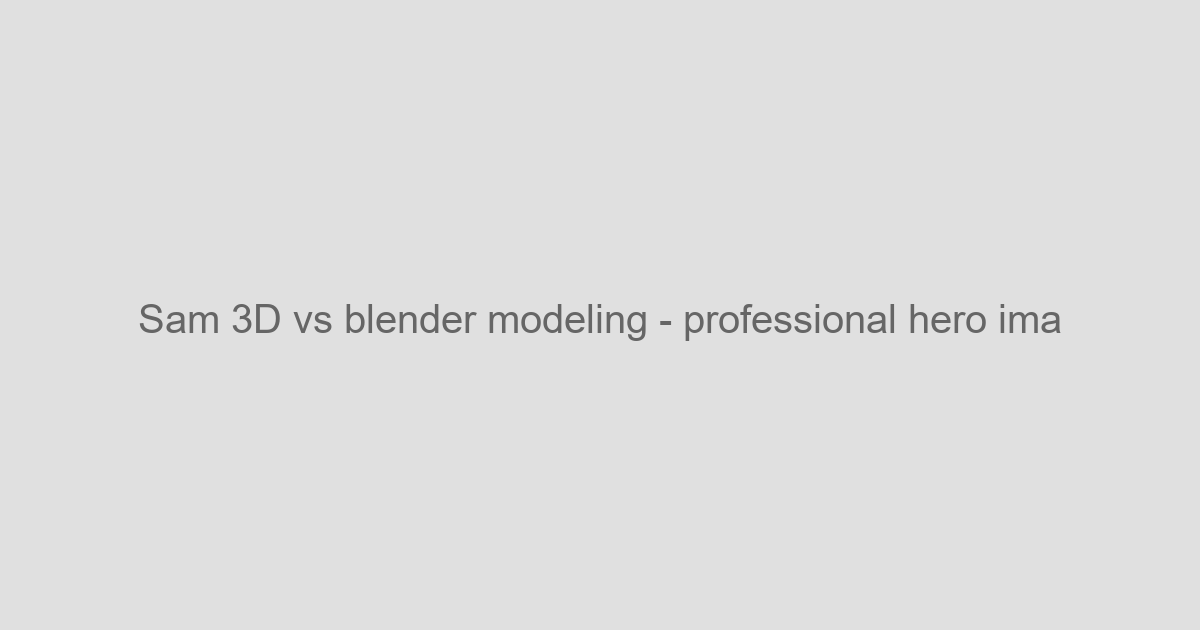 SAM 3D vs Blender Modeling: Which is Right for You? - AI Comparisons Tool Screenshot