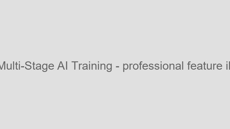 Multi-Stage AI Training